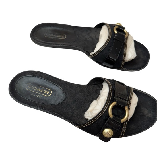 Coach Black Women's Slide Sandals - Picture 1 of 3